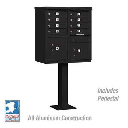 SALSBURY INDUSTRIES 3308BLK-U CLUSTER BOX UNIT, 8 A SIZE DOORS, TYPE I