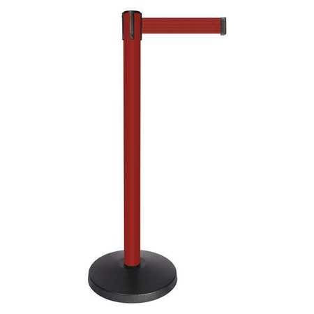 QUEUEWAY QPLUS-21-R7 BARRIER POST W/BELT RED POST MAROON BELT