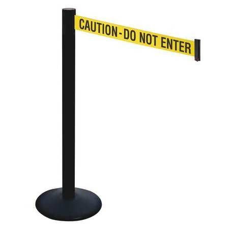 RETRACTA-BELT 331PSB-CAU BARRIER POST 40 IN H YELLOW/BLACK TEXT