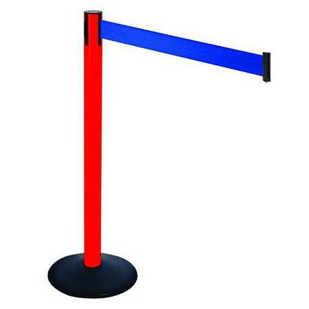 RETRACTA-BELT 331PRD-BL BARRIER POST 40 IN H BLUE BELT W/BASE