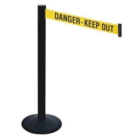 RETRACTA-BELT 331PSB-DKO BARRIER POST,40 IN. H,YELLOW/BLACK TEXT