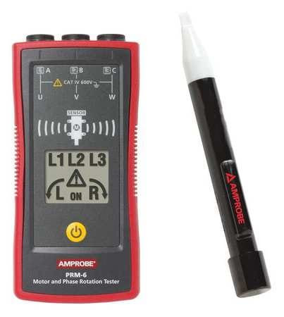 AMPROBE 40PC49 + 12U589 MOTOR ROTATION TESTER AND VOLTAGE TESTER