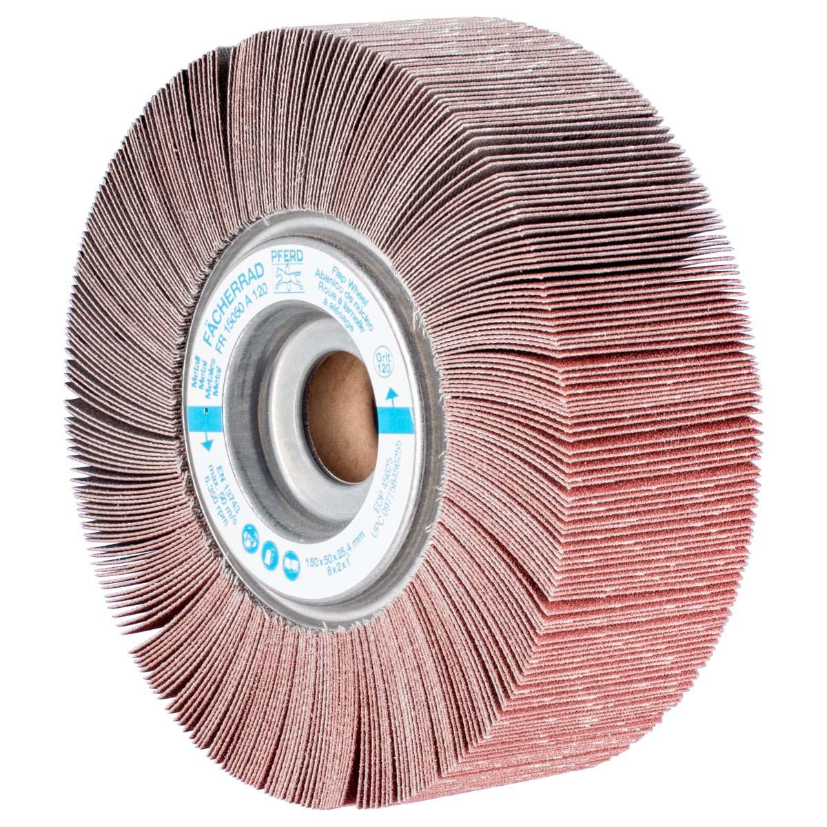 PFERD 45625 UNMOUNTED FLAP WHEEL,120 GRIT,6"X2"X1"