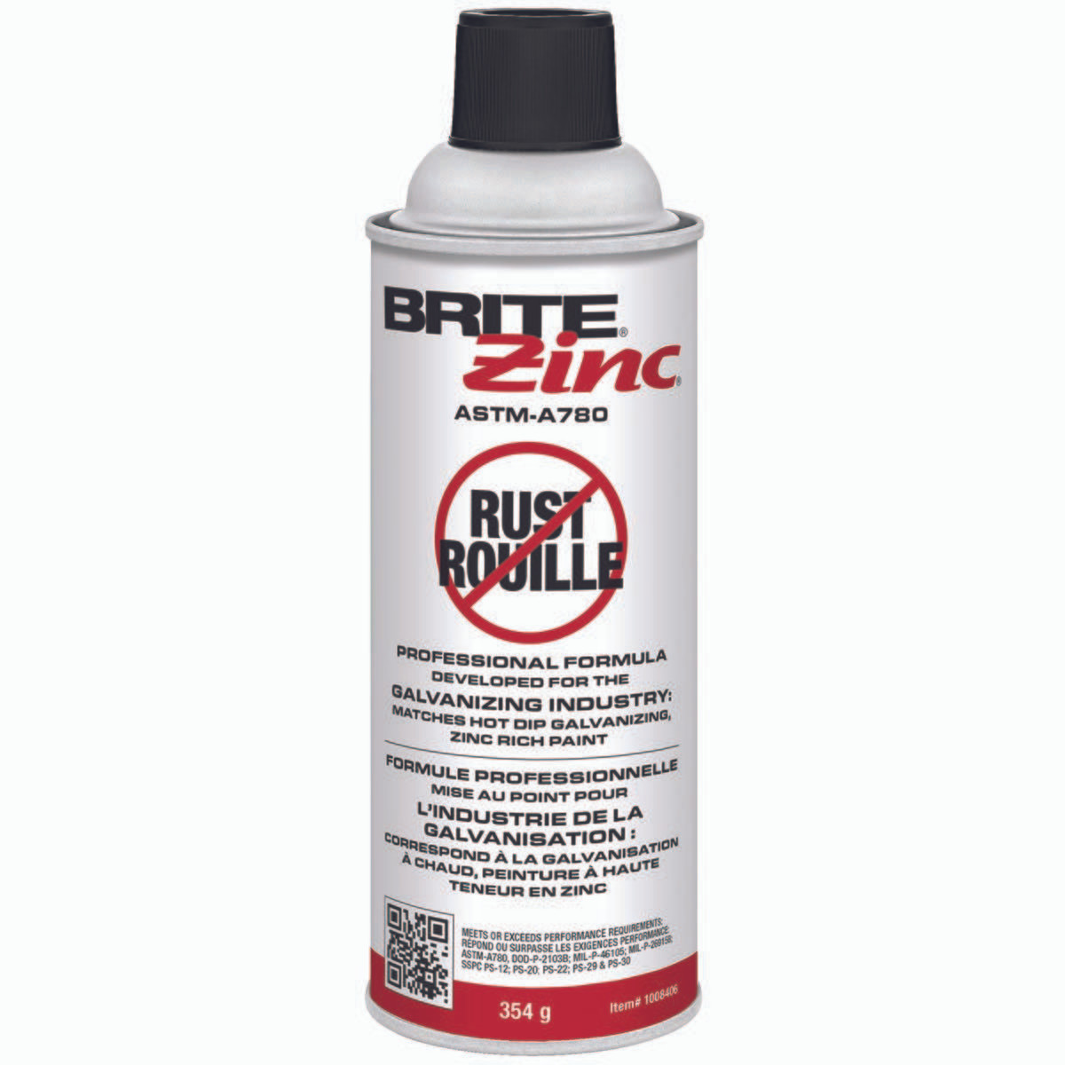 CRC CHEMICALS B-100 BRITE ZINC GALVANIZING COMPOUND, 12.5OZ,