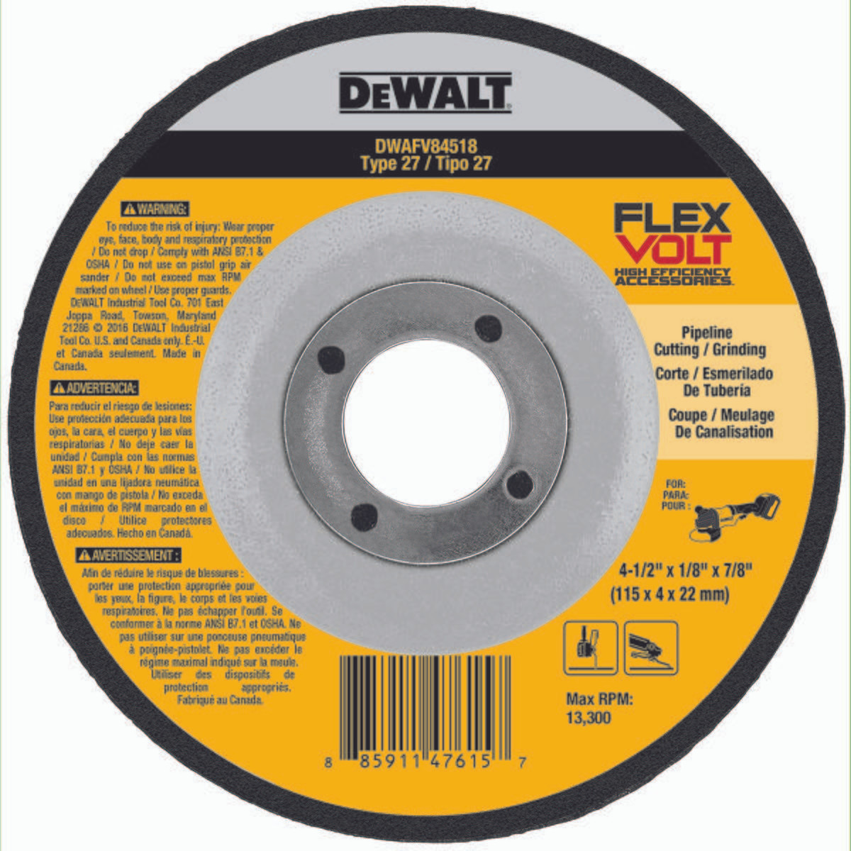 DEWALT TOOLS DWAFV84518 DWT FV WHEEL