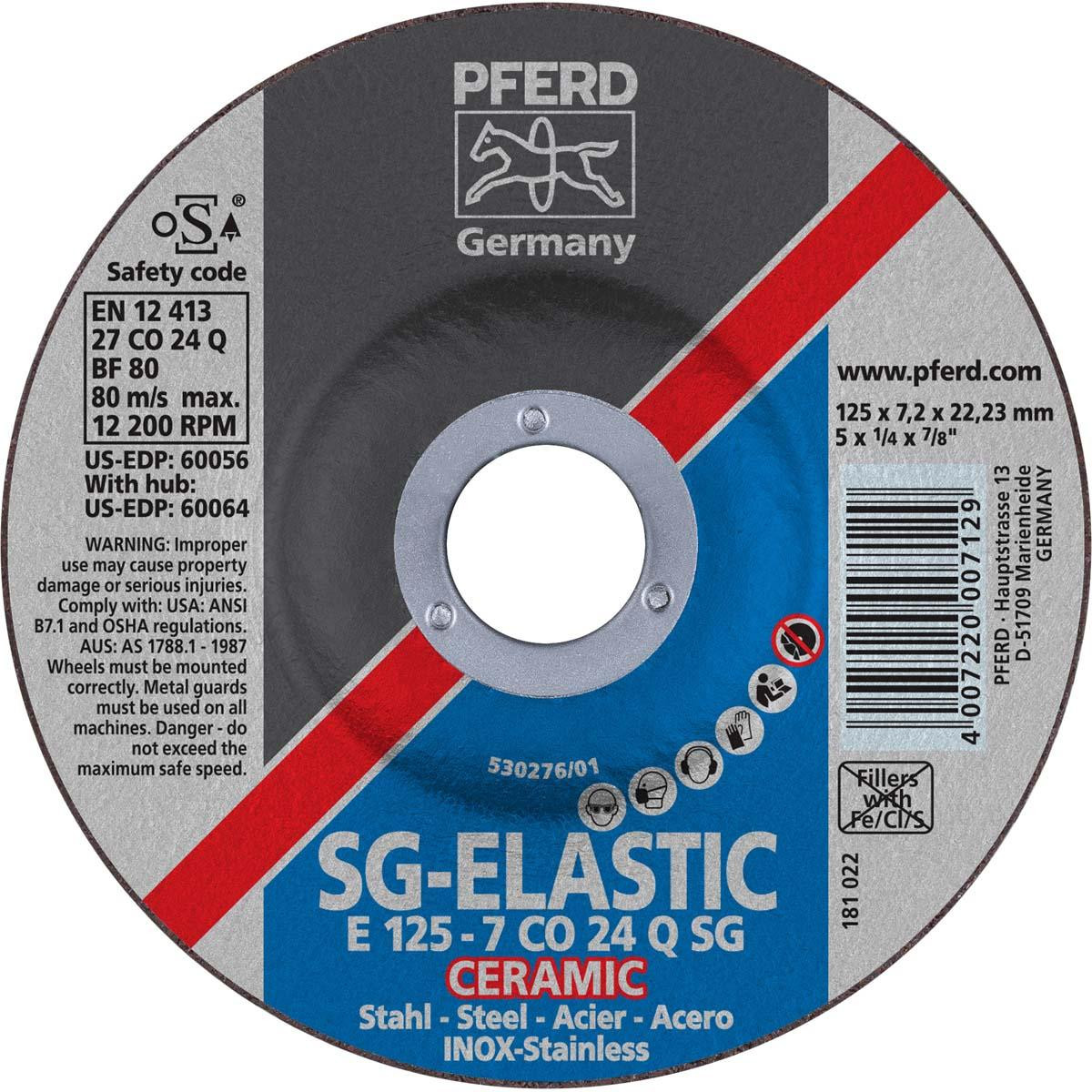 PFERD 60056 GRINDING WHEEL,T27,5"X1/4"X7/8"