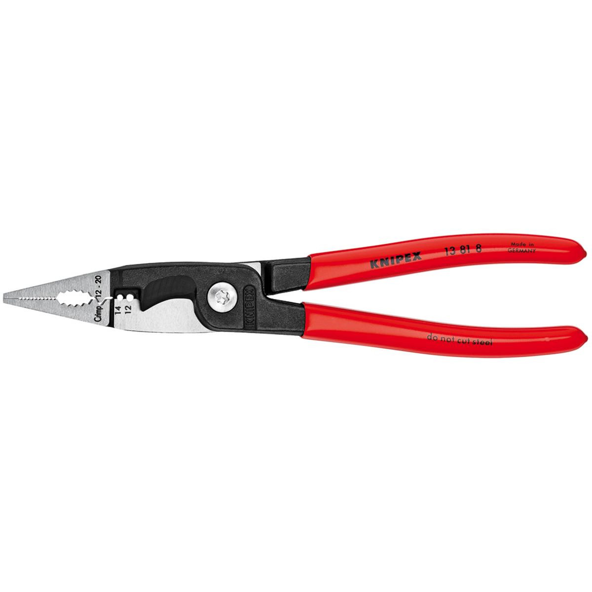 KNIPEX 13818 8" ELECT INST PLIER 10 14 AWG WIRE STRIP