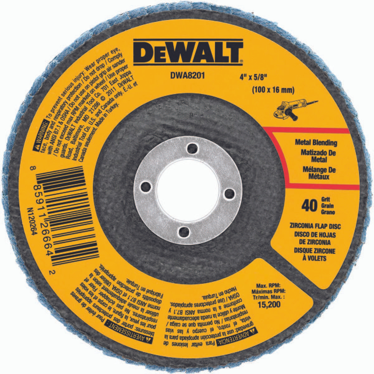 DEWALT TOOLS DWA8201 4 X 5/8 40G T29  FLAP
