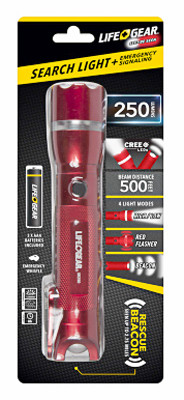 DORCY INTERNATIONAL AA35-60538-RED FLASHLIGHT SEARCH 3AAA 500L