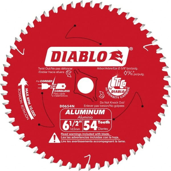 FREUD D0654N ALUMINUM CIRCULAR SAW BLADE, 54-TOOTH X 