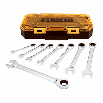STANLEY DWMT74733 8-PC. SAE RATCHETING COMBINATION WRENCH 