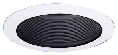 COOPER LIGHTING RE-6100BB BAFFLE W/2 WH/TRIM BLK MTL 6IN