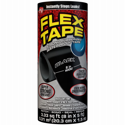 SWIFT RESPONSE LLC TFSBLKR0805 TRIPLE THICK ADHESIVE TAPE, BLACK, 8-IN.