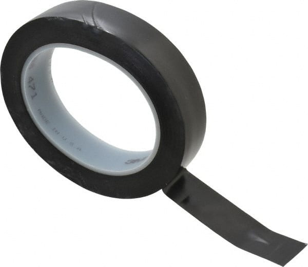 3M 00021200031151 VINYL TAPE, BLACK, 1" X 36 YD