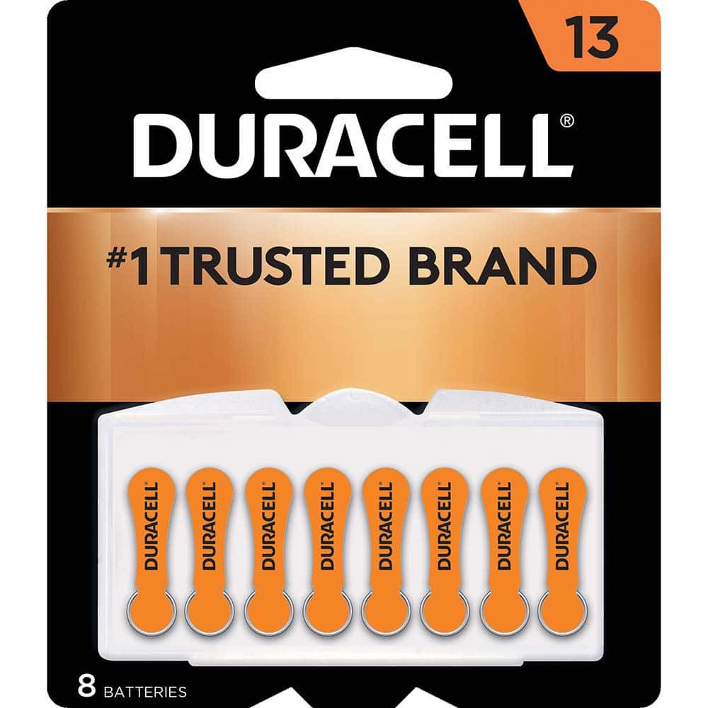 DURACELL 00041333661216 PACK OF (8), SIZE 13, ZINC AIR, HEARING 