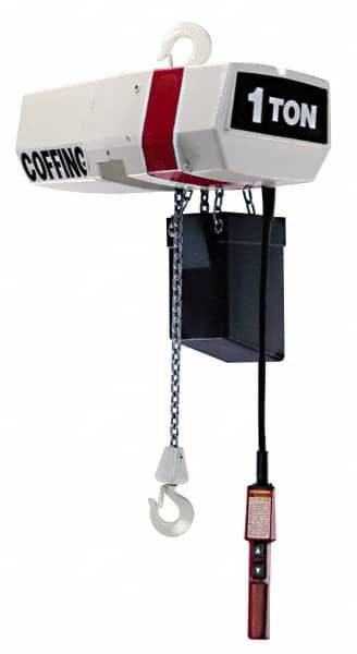 COFFING HOISTS 10102W 1 TON CAPACITY 16 FPM LIFT SPEED ELECTRI