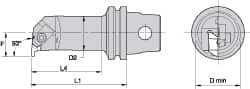 KENNAMETAL 1020727 SIZE KM32, 60MM HEAD LENGTH, 11MM CTR TO