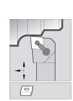 KENNAMETAL 1096105 LEFT HAND NEGATIVE RAKE INDEXABLE TURNIN