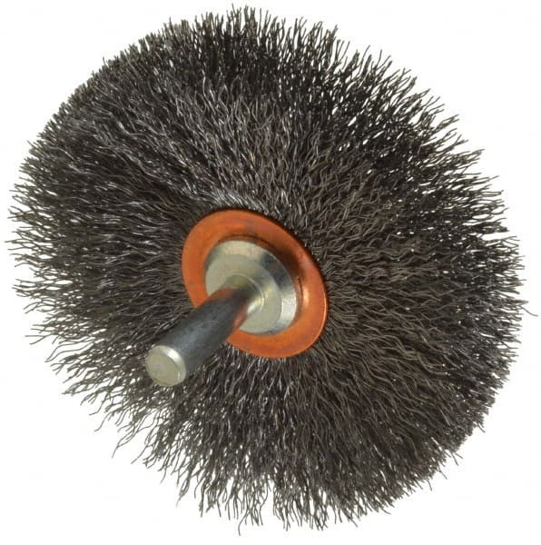 WEILER CORPORATION 17615 98542 3" OD, 1/4" SHANK DIAM, CRIMPED STEEL WH