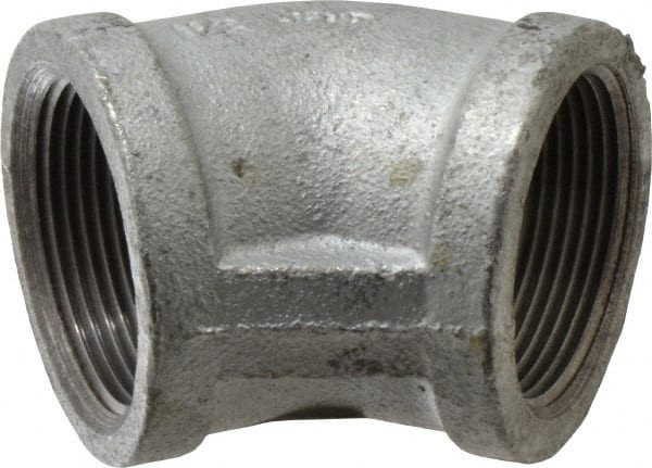 MADE IN USA 1D.NM45L 1-1/2" GALVANIZED MALLEABLE IRON PIPE 45