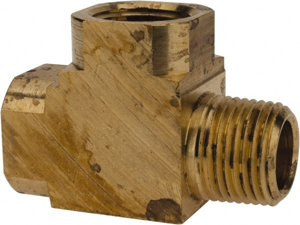 PARKER 2225P-6 EXTRUDED STREET TEE, BRASS, 3/8 IN,NPT