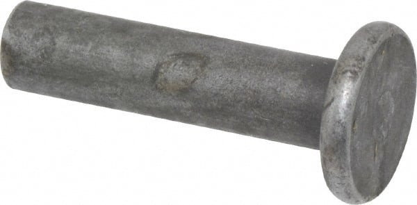 RIVETKING. 25N100RFLSP 1/4" BODY DIAM, FLAT STEEL SOLID RIVET