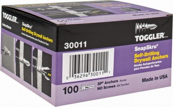 TOGGLER 30011 5/16" DIAM X 1-5/8" OAL, #6 TO #10 SCREW