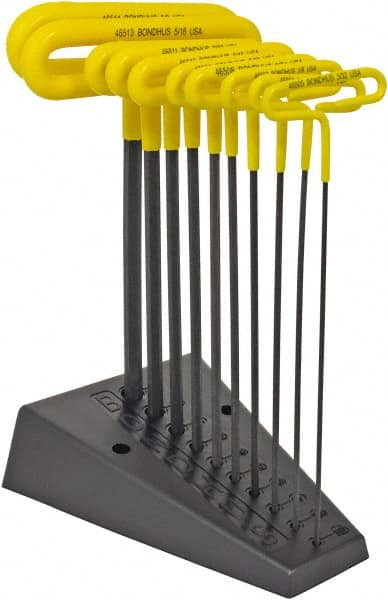 BONDHUS 46590 10 PIECE T-HANDLE CUSHION GRIP HEX KEY S