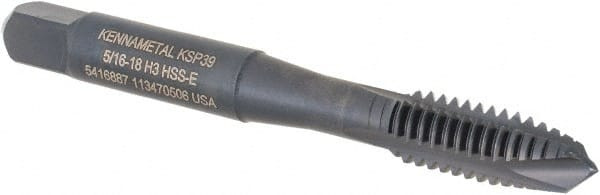 KENNAMETAL 5416887 5/16-18 3B 3 FLUTE OXIDE FINISH VANADIUM
