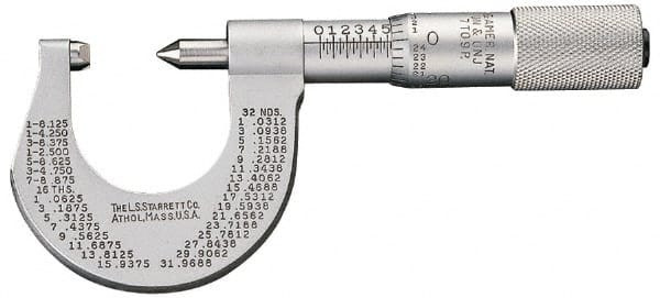 STARRETT 56323 SCREW THREAD OUTSD MICROMETERS