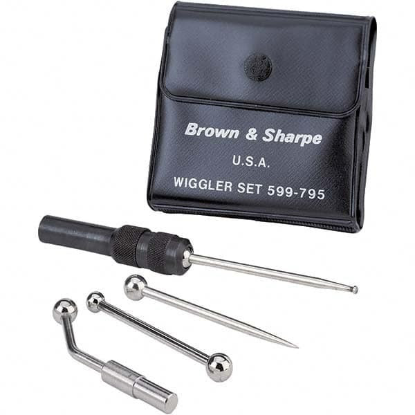 TESA BROWN SHARPE 599-795 WIGGLER SET,DISC.100,BALL 1/4, SHANK 1/4