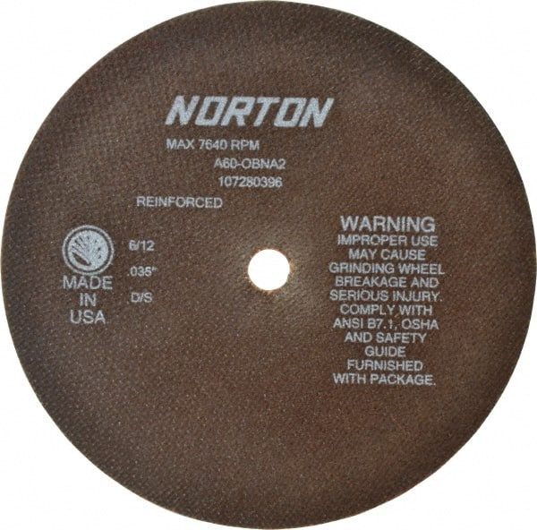 NORTON 66253042979 8 X 0.035, 5/8" HOLE 60 GRIT ALUMINUM OX
