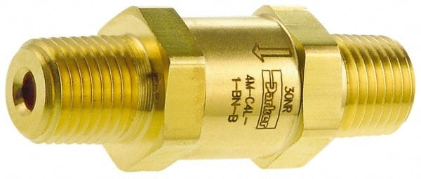 PARKER 6M-C6L-1-BN-B 3/8" BRASS CHECK VALVE