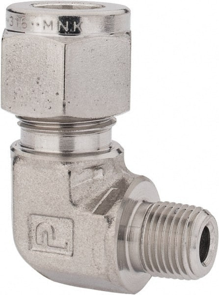 PARKER 6MSEL2N-316 ELBOW, 90,316 SS,A-LOKXM,3/8INX1/8IN