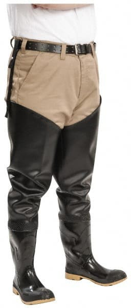 DUNLOP 860561300 ONGUARD MEN'S, 35" HIP WADER BLACK STEEL