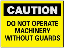 NMC C11PB "CAUTION - DO NOT OPERATE MACHINERY WITH