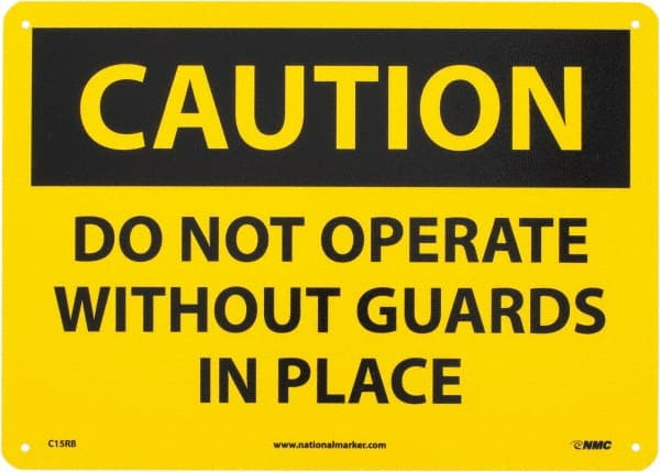 NMC C15RB "CAUTION - DO NOT OPERATE WITHOUT GUARDS
