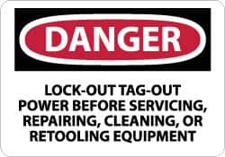 NMC D303A DANGER - LOCK OUT, TAG-OUT POWER BEFORE 
