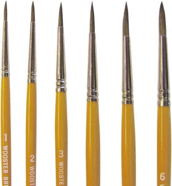 WOOSTER F1628-#3 &NUM;3 CAMEL HAIR ARTIST'S PAINT BRUSH
