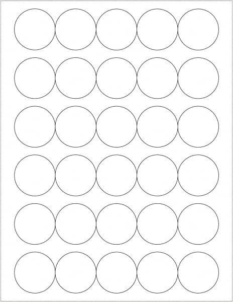 TAPE LOGIC LL143 1 1/2" WHITE CIRCLE LASER LABELS