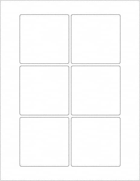 TAPE LOGIC LL166 3 X 3" WHITE RECTANGLE LASER LABELS