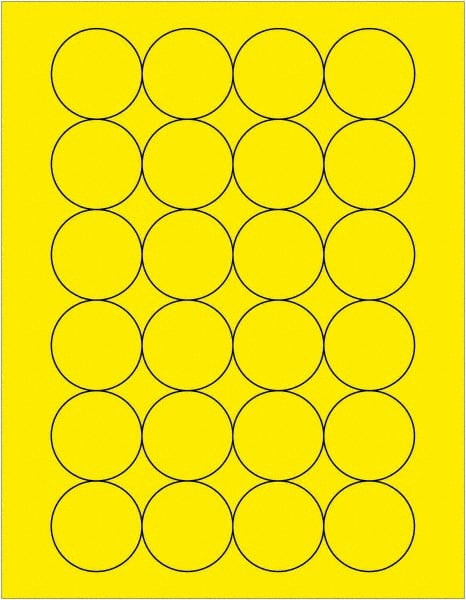 TAPE LOGIC LL196YE 1 2/3" FLUORESCENT YELLOW CIRCLE LASER L