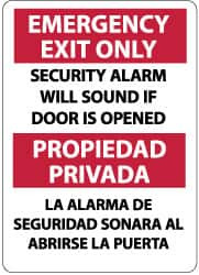 NMC M734PB EMERGENCY EXIT ONLY - SECURITY ALARM WIL