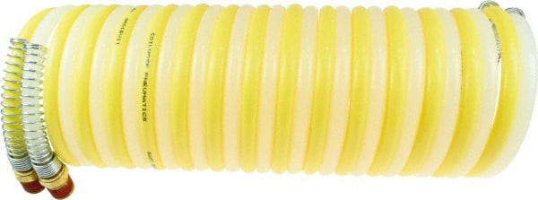 COILHOSE PNEUMATICS N316Y-N316N-12B 3/16" ID, 1/4 THREAD, 12' LONG, YELLOW &