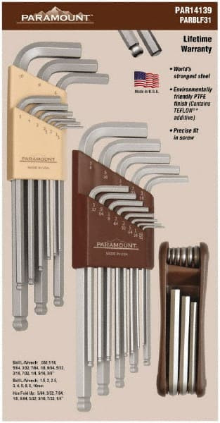 PARAMOUNT PAR14139 L HEX KEY SETS INCH