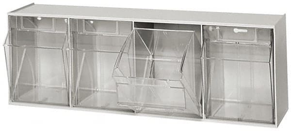 QUANTUM STORAGE SYSTEMS QTB 304 GRAY 4 COMPARTMENT GRAY SMALL PARTS TIP OUT S