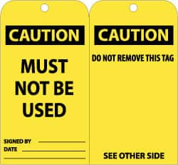 NMC RPT175 PACK OF (25), 3" HIGH X 6" LONG, CAUTION