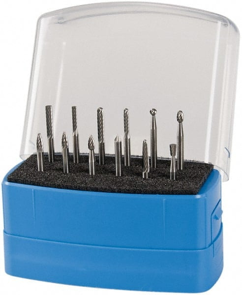 MADE IN USA SETM100PSC 12 PIECE, 1/8" SHANK BURR SET