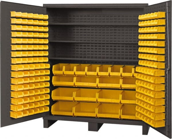 DURHAM MFG CO SSC72BDLP212395 3 SHELF 212 BIN STORAGE CABINET