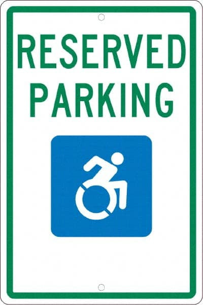 NMC TMS326H RESERVED PARKING, HANDICAP SYMBOL, 12" W